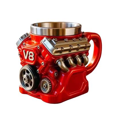 v8发动机杯子跨境新品V8 Engine Stainless Steel 3D MugV8发动机