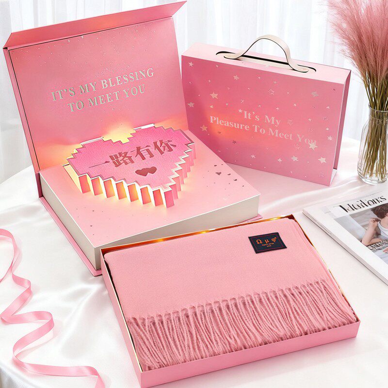 馨想2025新款冬季保暖围巾礼盒装冬天围脖生日礼物送女朋友女生