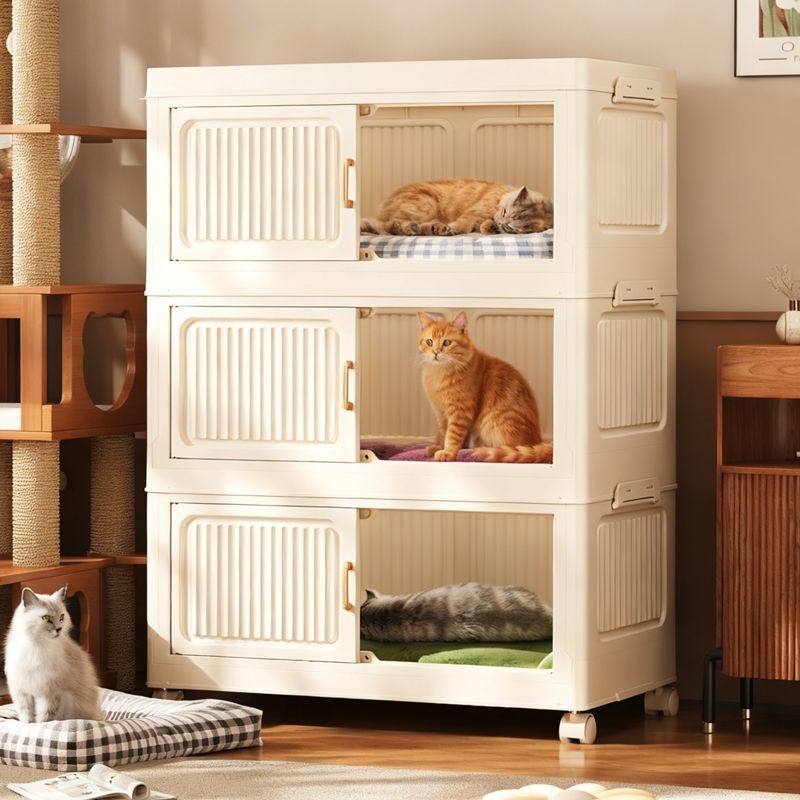 猫窝收纳柜折叠多层猫别墅家用零食储物柜可移动收纳箱大容量柜子,宠物/宠物食品及用品,猫笼子/猫别墅,淘宝优惠券,粉丝福利购,淘宝优惠卷