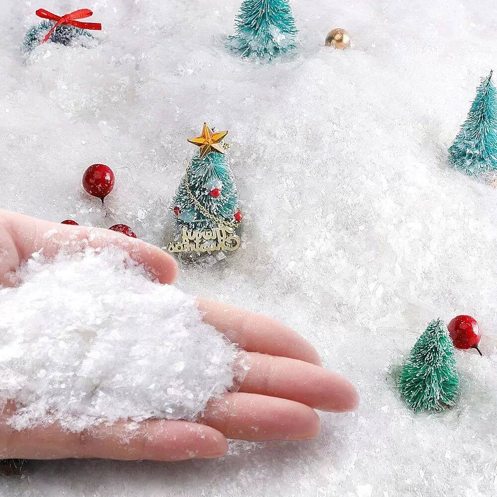 50g/100g Christmas Snow Decoration White Shiny Artificial Sn