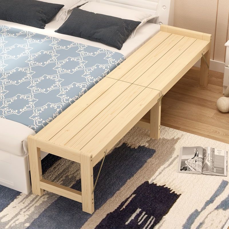 实木拼接折叠床加宽单人床儿童带护栏小床午休床加长加宽折叠木床