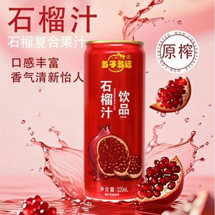 枣庄特产多子多福石榴汁整箱果汁饮料健康休闲喜宴饮品320mlx10瓶