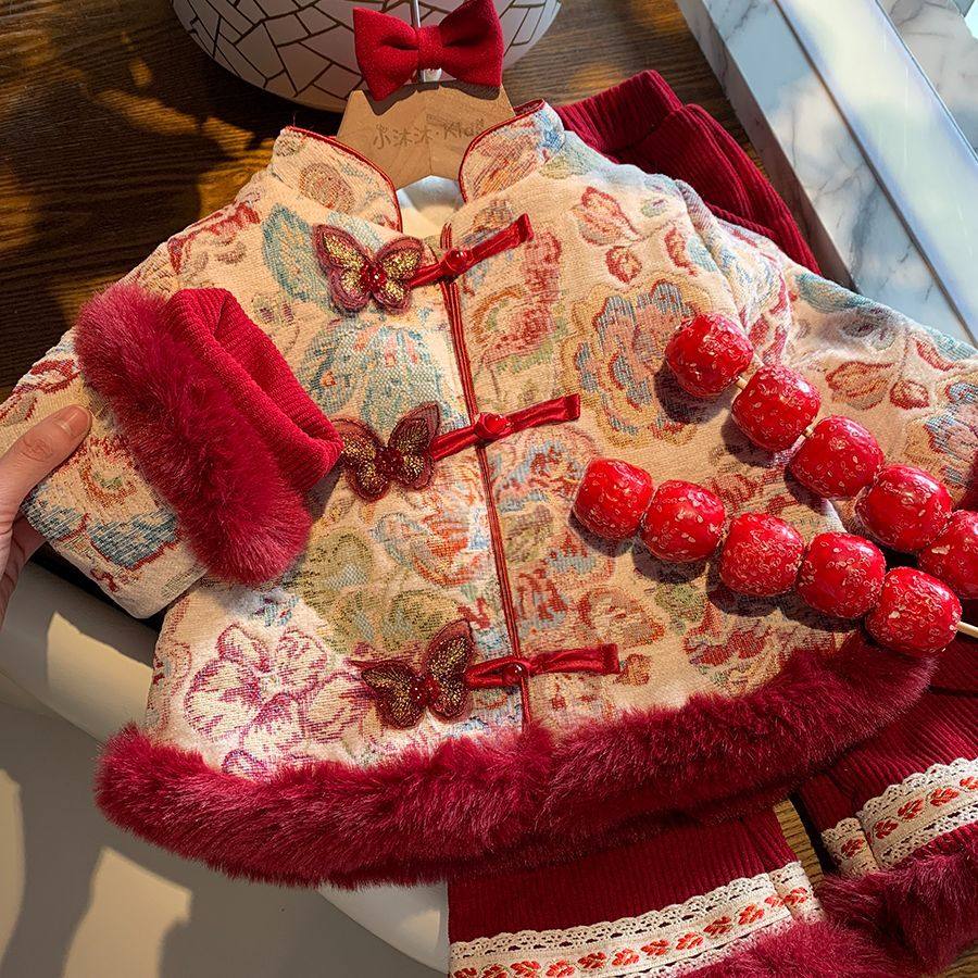 女童套装冬装儿童中国风喜庆新年唐装汉服宝宝周岁礼服抓周拜年服,童装/婴儿装/亲子装,汉服,淘宝优惠券,粉丝福利购,淘宝优惠卷