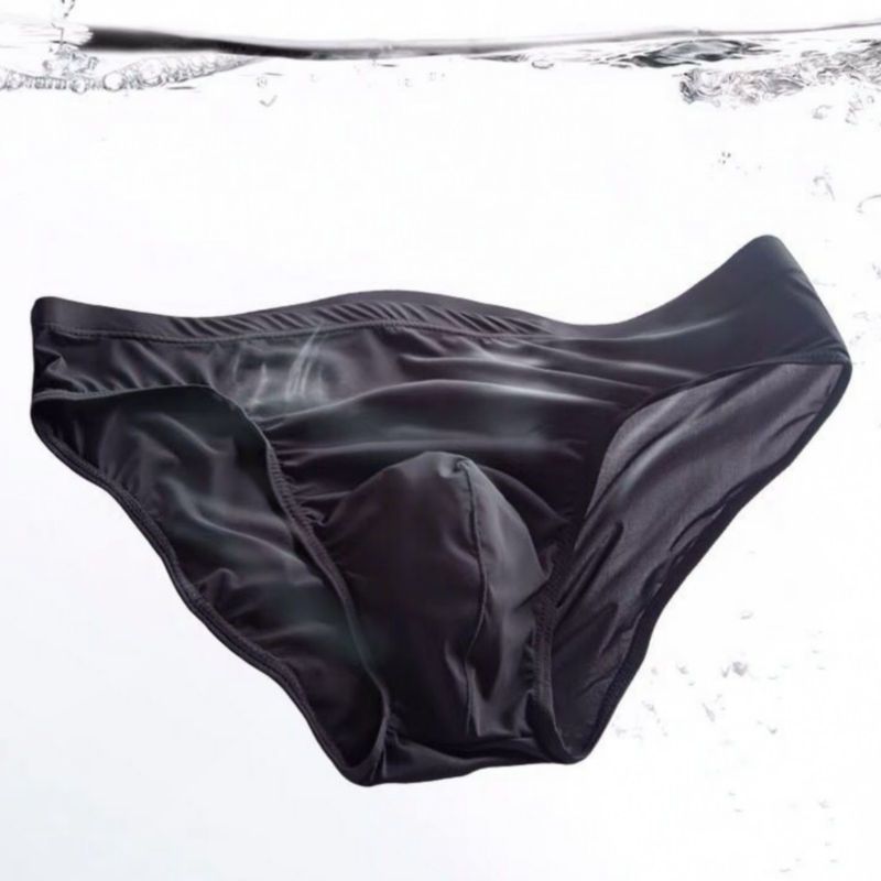 新款 三角裤衩 内裤男 冰丝 骚气 裸睡 性感 成人 男士内裤大码红