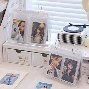明星小卡展示架亚克力爱豆追星周边装饰摆件支架拍立得相片贺卡册