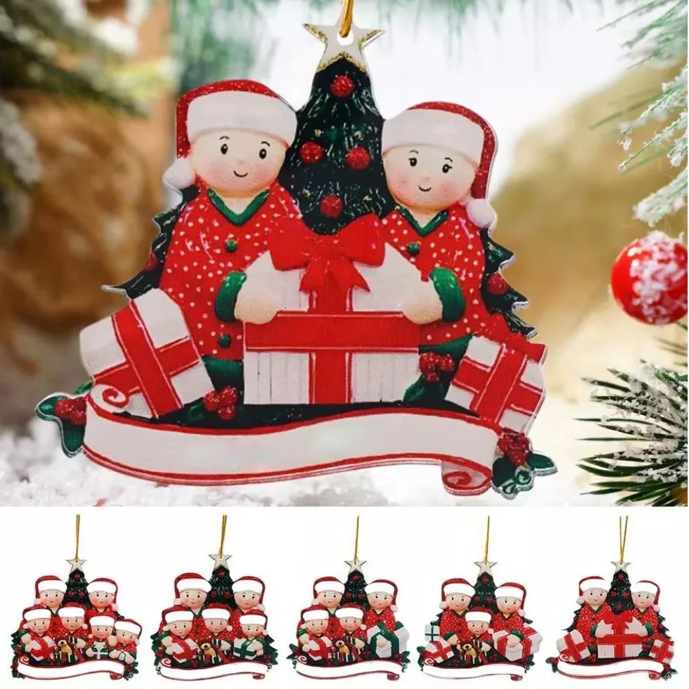 1-20PCS DIY Engraved Name Christmas Resin Painted Snowman Ch