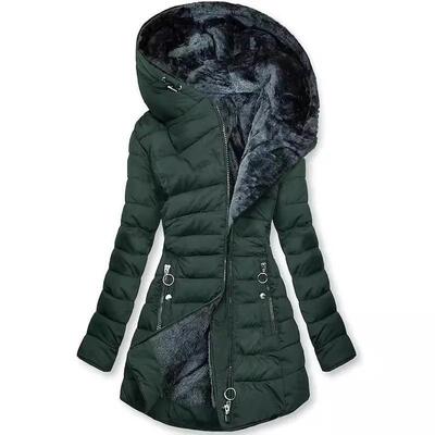 Winter Coat Zipper Cotton Coat Hooded Jacket Thick fit t