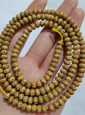 天然迷你项链陈籽星月菩提小星月菩提子黄金籽4*6m男女佛珠手链厂