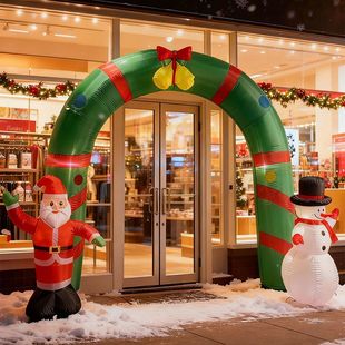 圣诞节装饰气模气球摆件道具装饰品圣诞老人雪人拱门布置场景装扮