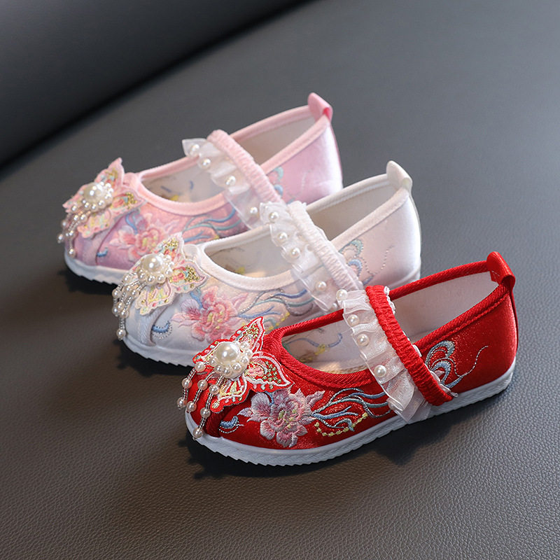 春季女童汉服鞋子儿童老北京软底布鞋古风鞋绣花鞋可爱宝宝公主鞋,童鞋/婴儿鞋/亲子鞋,儿童汉服鞋,淘宝优惠券,粉丝福利购,淘宝优惠卷