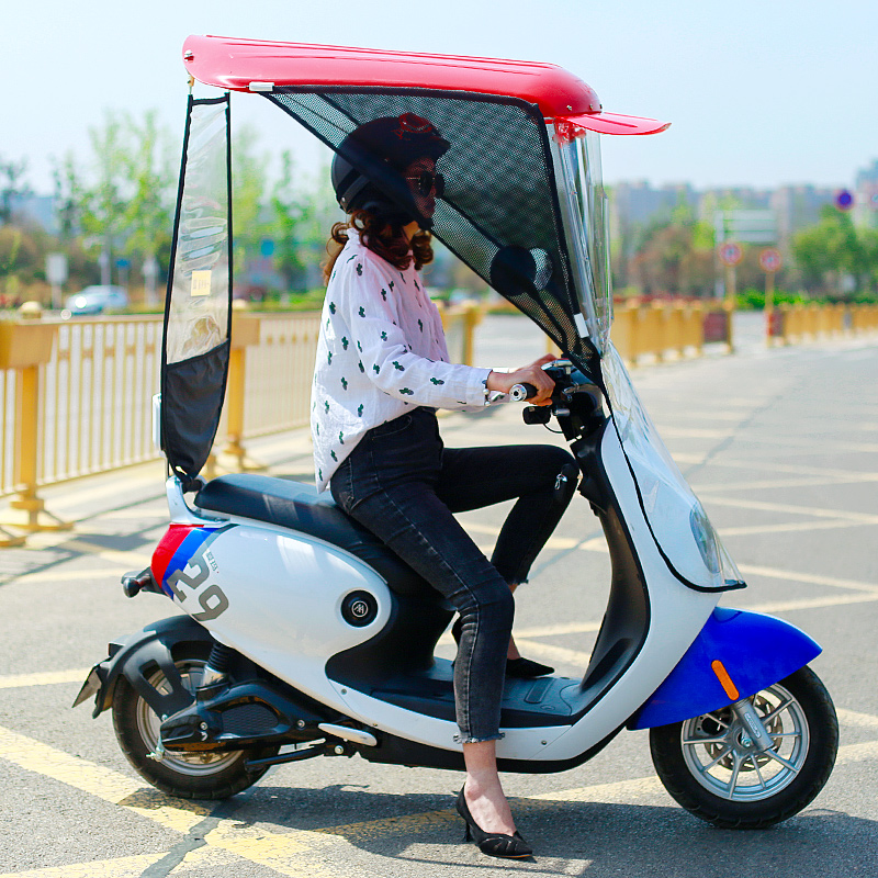 电动摩托车雨棚遮阳电动车雨棚篷新款加厚防晒防雨棚防风雨遮阳伞
