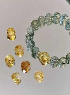 【夏日森林】天然绿发晶黄塔晶精致时尚设计手串2025新款百搭女款