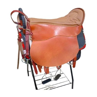 纯牛皮双人马鞍情侣款马鞍两个人骑的马鞍加长加宽柔软马鞍一整套