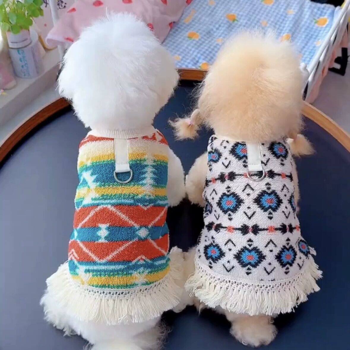 小狗衣服秋冬小型犬幼犬2025新款带牵引扣博美泰迪比熊宠物背心