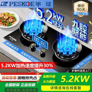 半球燃气灶双灶家用大火力台式嵌入式液化气灶煤气灶天然气灶具