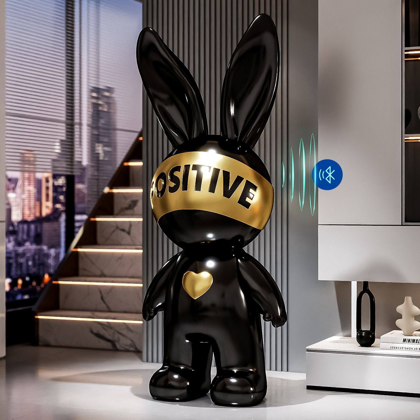 轻奢爱心兔子摆件客厅电视柜大型落地轻奢高级感软装饰品玩偶公仔,家居饰品,落地摆件,淘宝优惠券,粉丝福利购,淘宝优惠卷