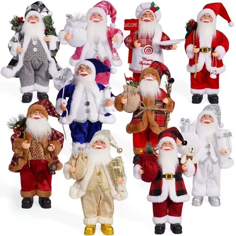 12in Standing Santa Claus Doll Children Doll Xmas Gift Chris