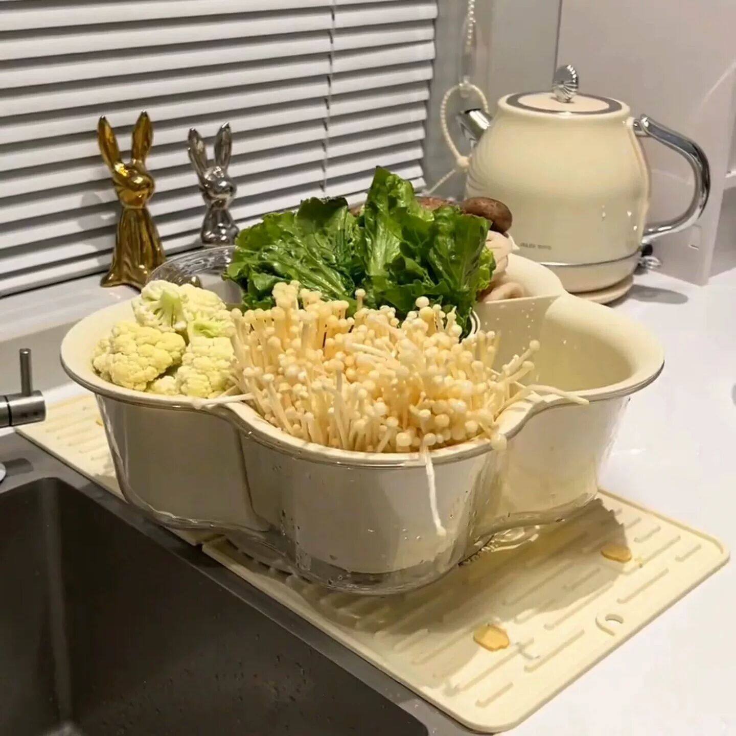 火锅配菜盘家用备菜盘双层沥水蔬菜篮分格拼盘厨房多功能置物架厂,厨房/烹饪用具,配菜/备菜盘,淘宝优惠券,粉丝福利购,淘宝优惠卷