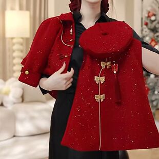 女童拜年服2026冬季新款洋气旗袍时尚千金风小香风汉服连衣裙套装