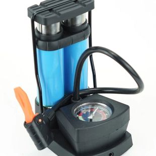 汽车专用打气筒带气压表脚踩高压打气筒便携式 自行车电动电瓶车汽