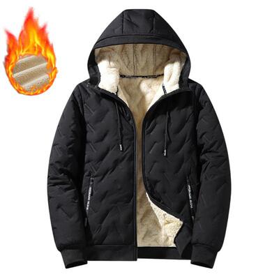 Plus Size Hooded Windproof Warm Fleece Jacket for Cold