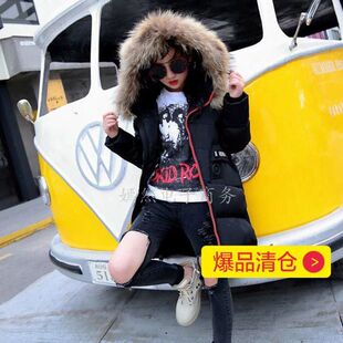 吕8813中大童小学生衣壳女童装儿童羽绒服半成品九成品衣皮外壳