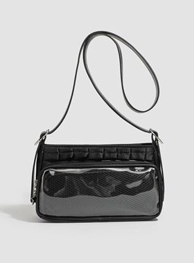 钱一波的痛包|银灰色缎面质感小食量辣妹Y2K二次元单肩斜挎包