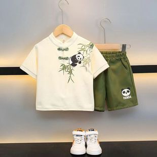 儿童装男童汉服夏装套装2024新款POLO衫衣服新中式洋气潮帅气时髦