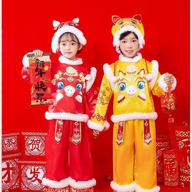 元旦儿童马年幼儿园男女卡通小马演出服喜庆舞蹈宝宝春晚表演服装