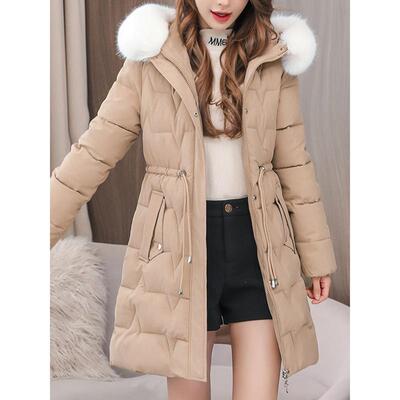 Elegant Women's Winter Coat with Detachable Hood Long Warm