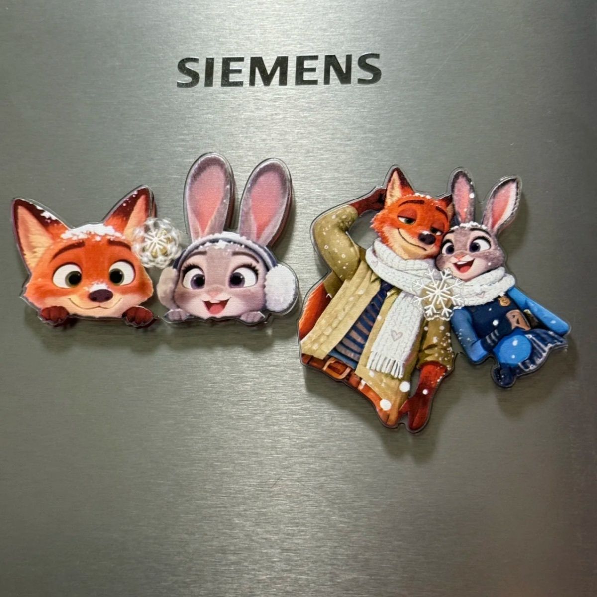 疯狂动物城周边亚克力磁吸旋转卡通冰装饰高颜值潮流创意冰箱贴