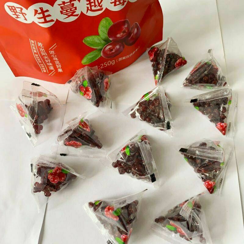 东北天然野生蔓越莓果干烘焙非蜜饯健康零食无添加剂无防腐水果干