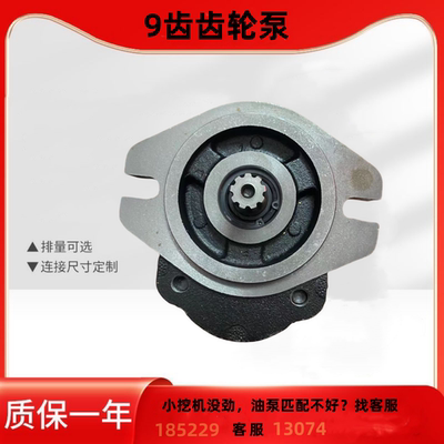 9齿微挖齿轮泵单联泵YHP-1山东小型挖机配套主泵高压泵F408AL9