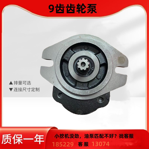 9齿微挖齿轮泵单联泵YHP-1山东小型挖机配套主泵高压泵F408AL9