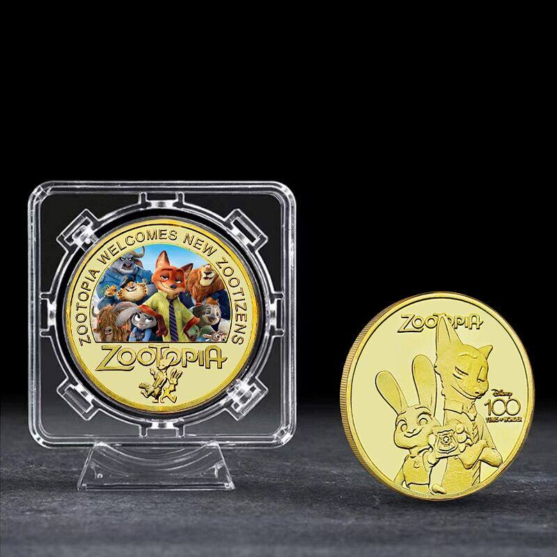 新款硬币 疯狂动物城 朱迪 尼克 纪念收藏币 纪念章 动漫周边礼物