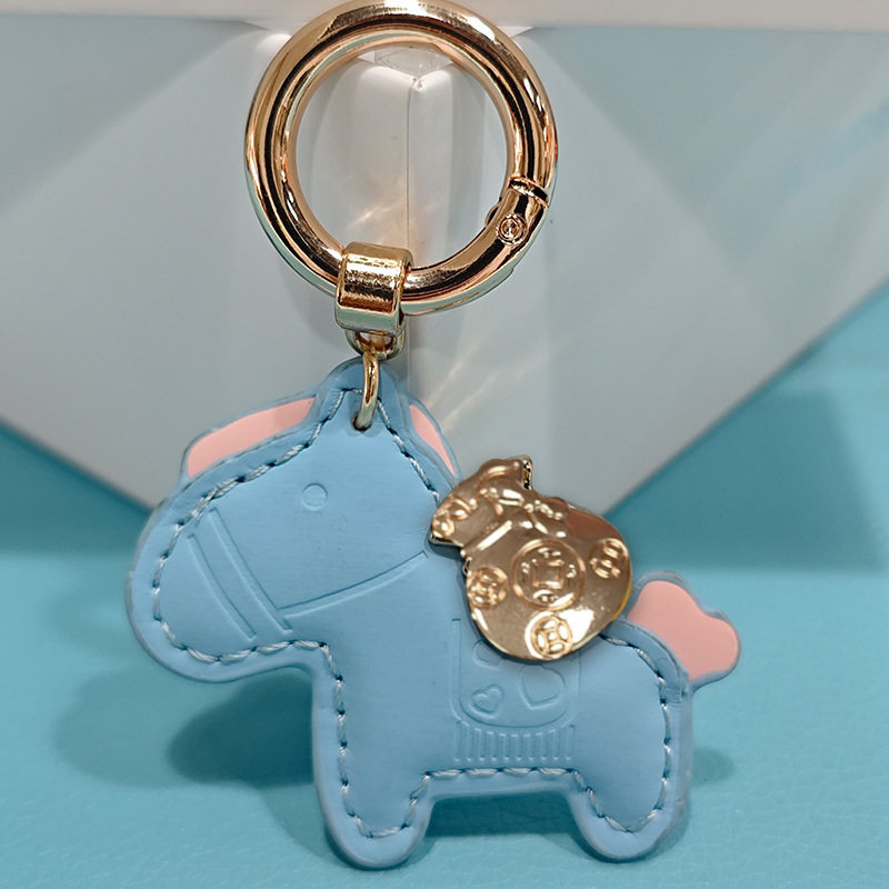 马上有钱皮革钥匙扣 卡通小马手绳钥匙挂件创意汽车情侣包包钥匙,节庆用品/礼品,钥匙扣,淘宝优惠券,粉丝福利购,淘宝优惠卷