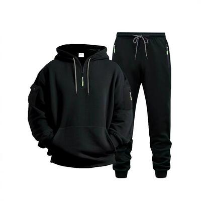 Men's Spring Autumn 2 Piece High Quality Active Tracksuit