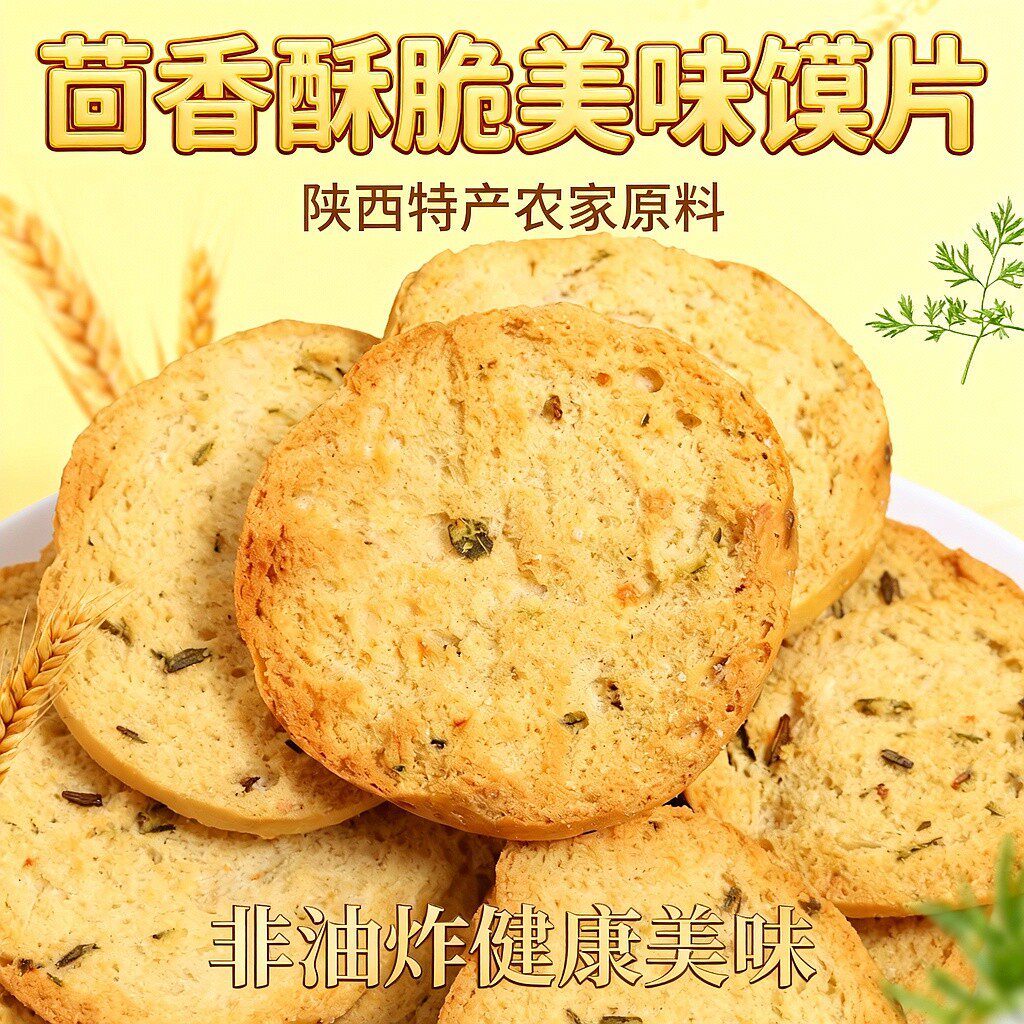 【子诺】农家大馍片陕西特产纯手工烘烤类零食烤馍片