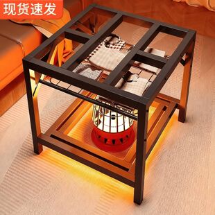 烤火炉架子烤火架子家用可折叠正方形烤火架新款客厅一体冬季取暖