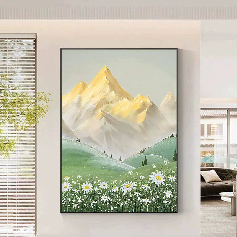 日照金山客厅沙发墙装饰画山水风景挂画入户玄关走廊过道绿植壁画,家居饰品,现代装饰画,淘宝优惠券,粉丝福利购,淘宝优惠卷