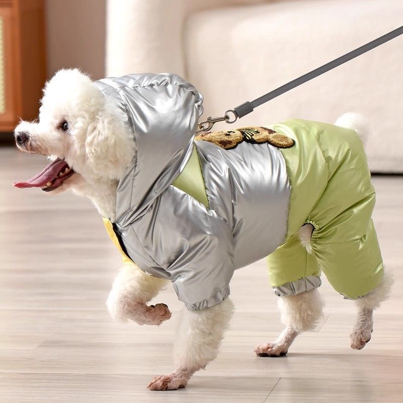 狗狗羽绒服四脚包肚狗狗衣服秋冬季羽绒服泰迪中小型犬博美雪纳瑞