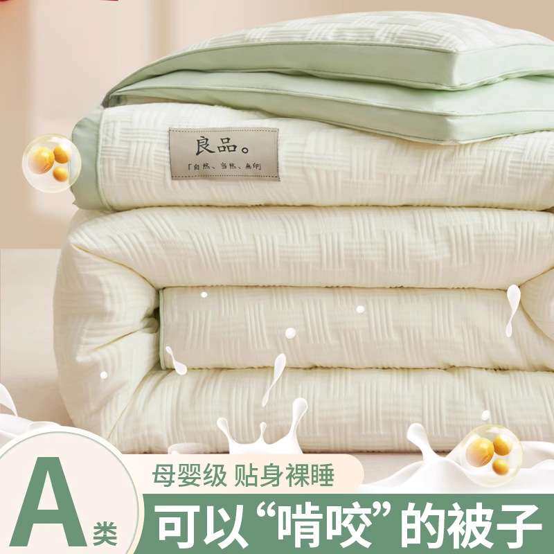 大豆纤维被子被芯单人加厚保暖春秋被冬被四季通用大豆被