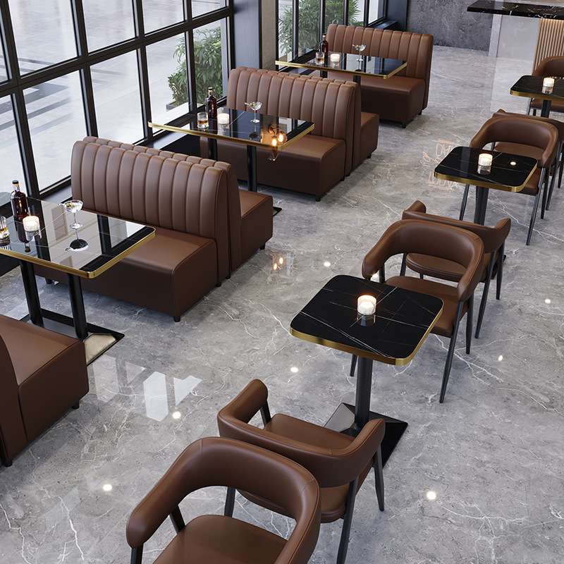 工业风酒吧清吧卡座西餐咖啡厅甜品烧烤餐饮店奶茶店桌椅沙发组合