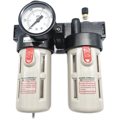 亚德客型油水分离器两联件BFC2000BFC3000BFC4000/BFR+BL组合气源