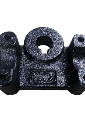 四孔铸铁把座小骑兵灰斗车配件 工地电动三轮车单卡减震方向座子