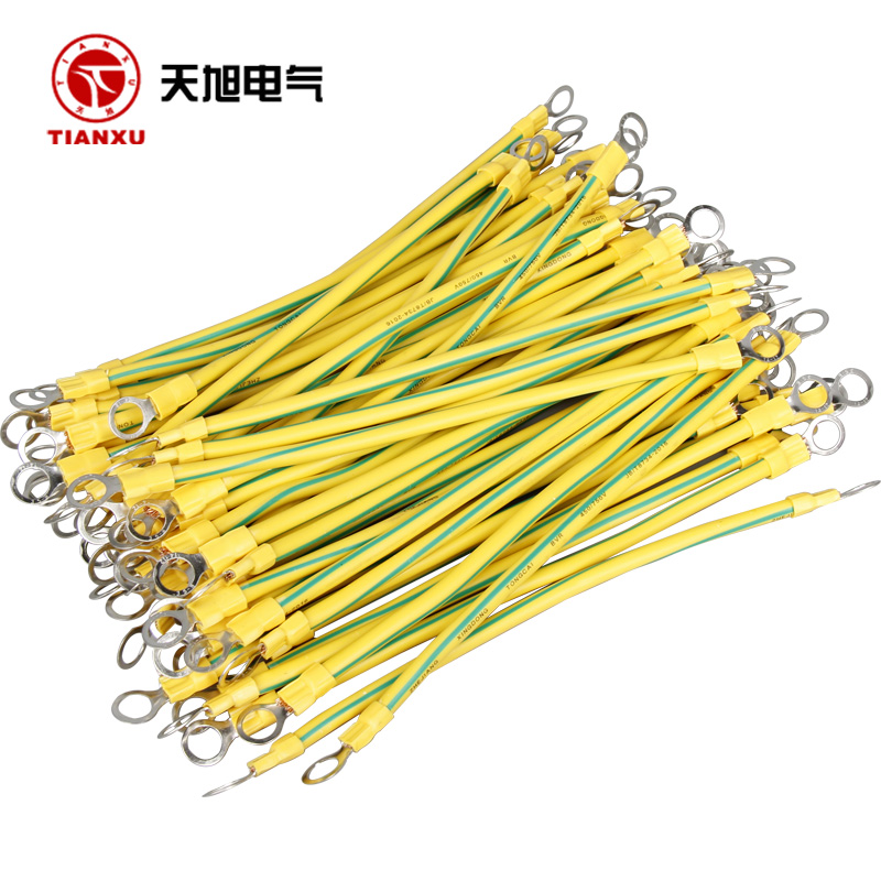 接地线黄绿双色软铜线4桥架跨接线2.5铜编织带光伏6平方机房设备
