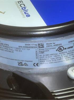 ZIEHL-ABEGGFN063-ZIK.DG.V7P2 外转子轴流EC风机 电压380V