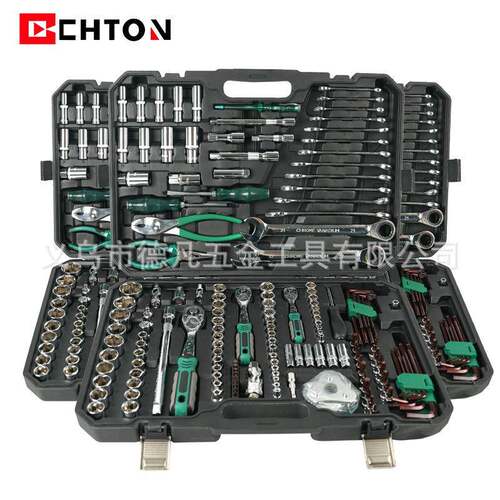 161件套黑盒72齿棘轮扳手S2批头套筒家用修车大中小飞工具套装