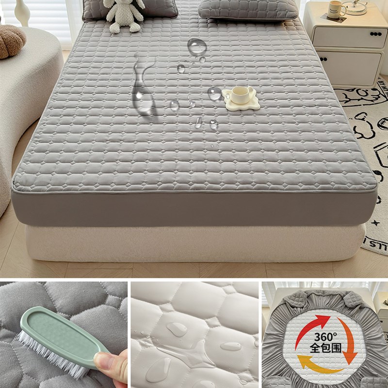 防水床笠隔尿床罩床套床单床垫保护罩套全包夹棉202W4新款四季通