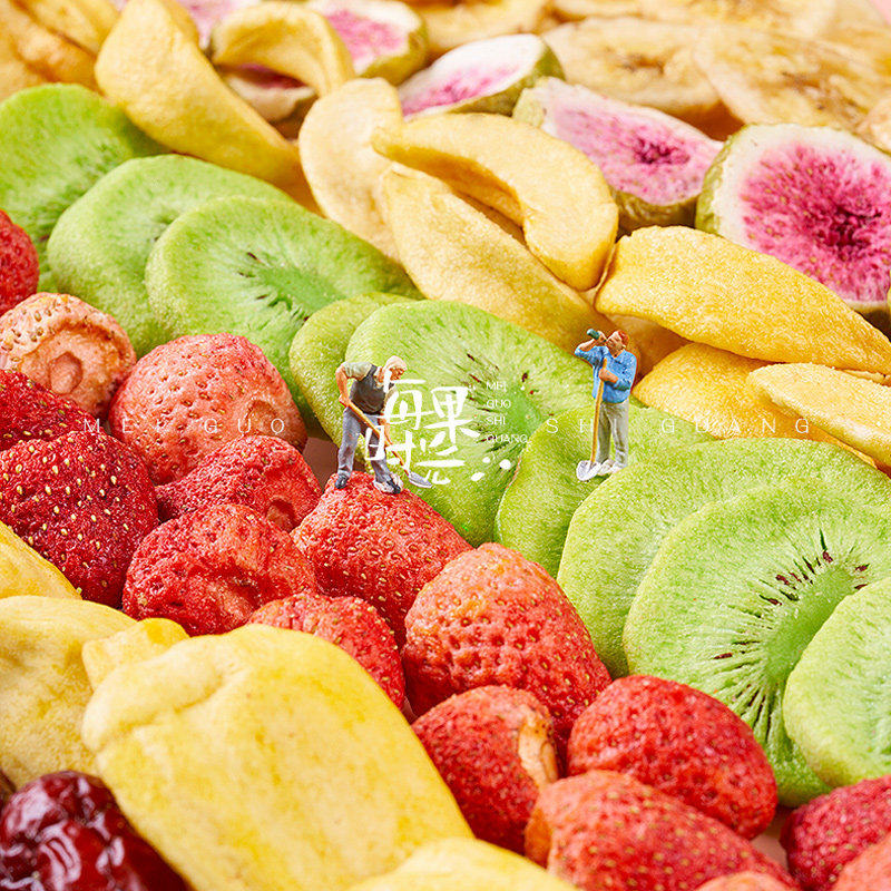 综合水果脆片500g罐装冻干水果干果蔬脆儿童孕妇休闲零食官方旗舰